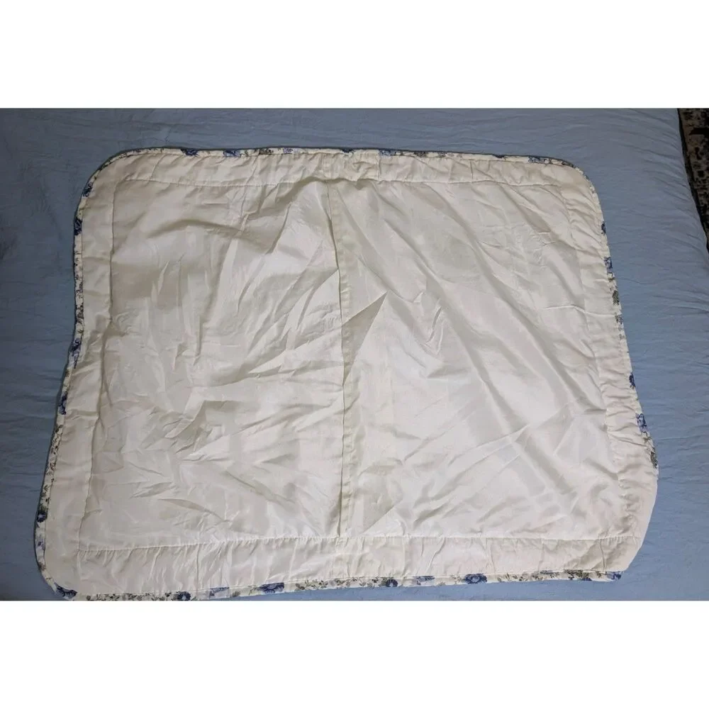 Vintage Quilted Hydrangea Pillow Sham Set of 2 Embroidered Cottagecore Bedding